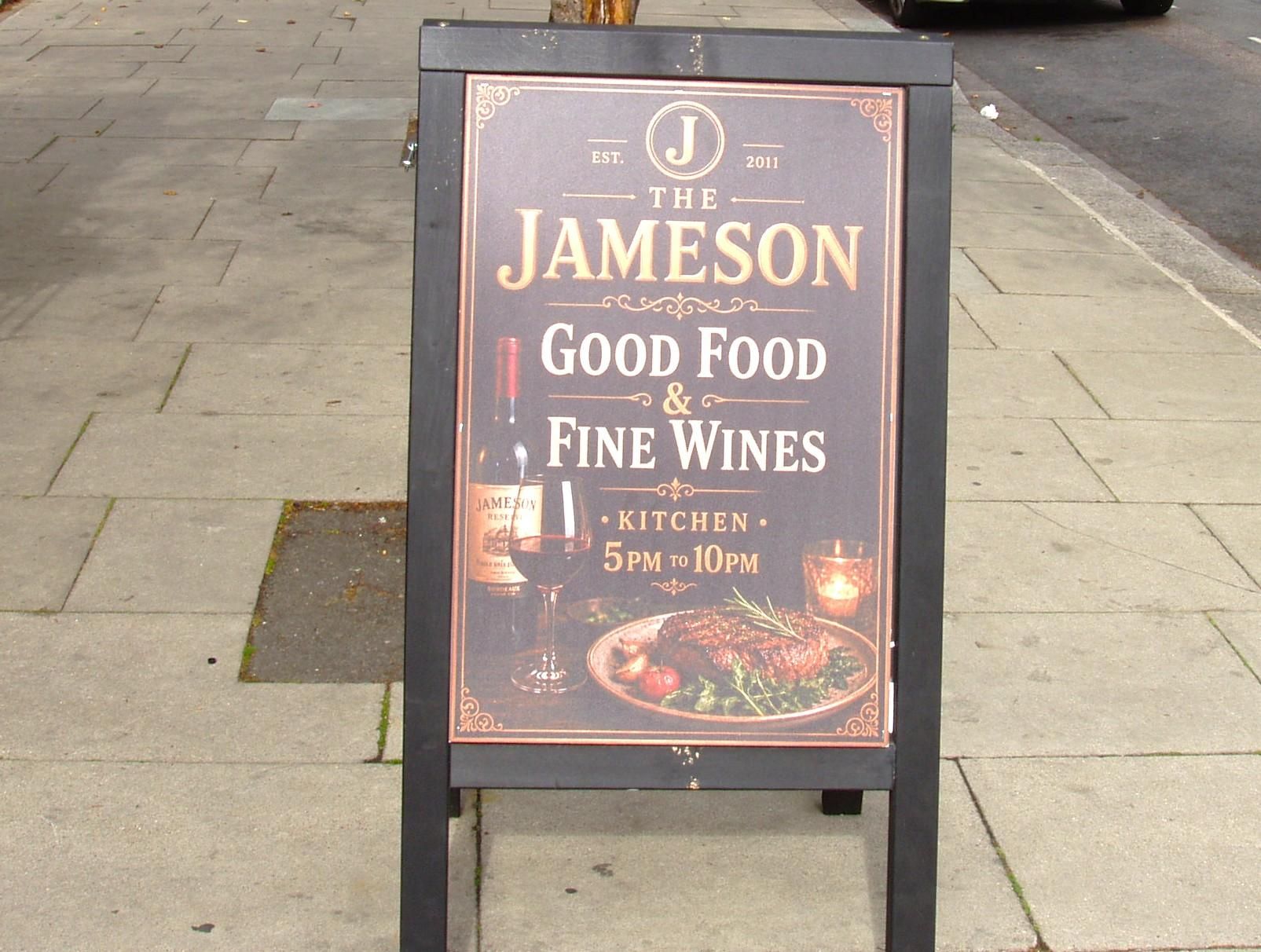 Jameson-3 Aug 2026. (External, Sign). Published on 30-08-2026