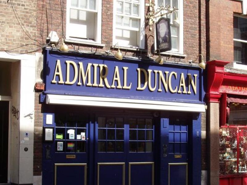 Admiral Duncan W1 Aug 2015. (Pub, External, Key). Published on 02-08-2015