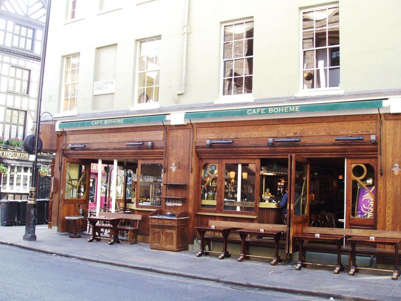 Cafe Boheme W1-2 May 2018. (Pub, External). Published on 07-05-2018