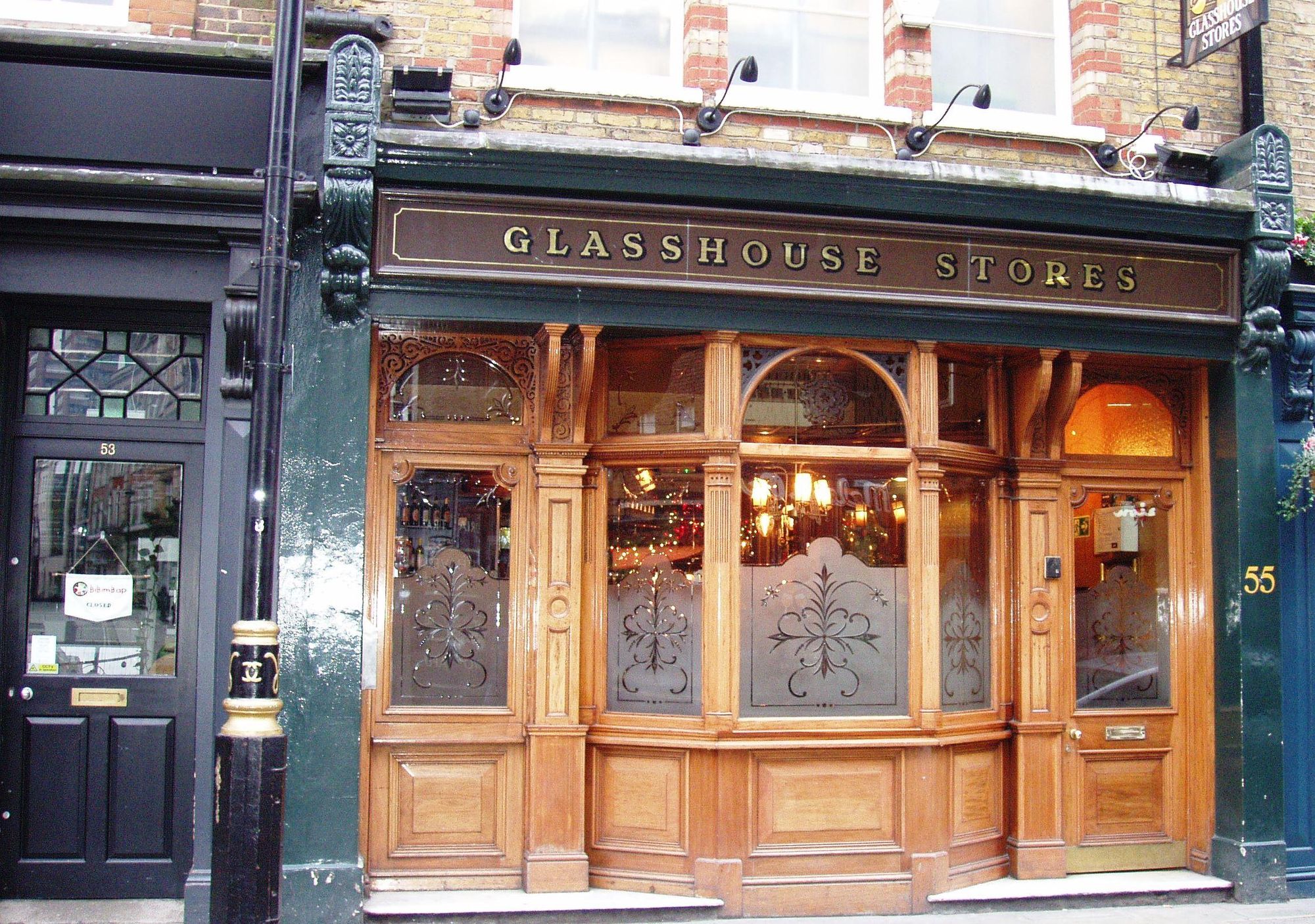 Glasshouse Stores W1 Jan 2020. (Pub, External, Key). Published on 01-01-2020