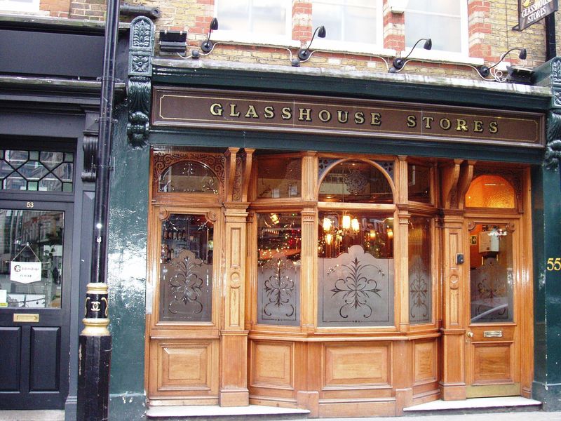 Glasshouse Stores W1 Jan 2020. (Pub, External, Key). Published on 01-01-2020