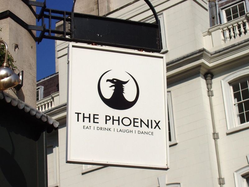 Phoenix sign Marylebone Apr 2023. (Pub, External, Sign). Published on 09-04-2023 