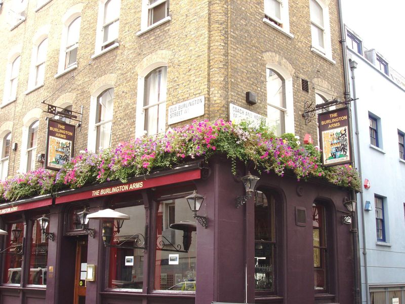 Burlington Arms W1-1 Aug 2017. (Pub, External, Key). Published on 27-08-2017