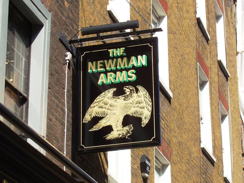 Newman Arms W1 sign May 2018. (Pub, External, Sign). Published on 20-05-2018 