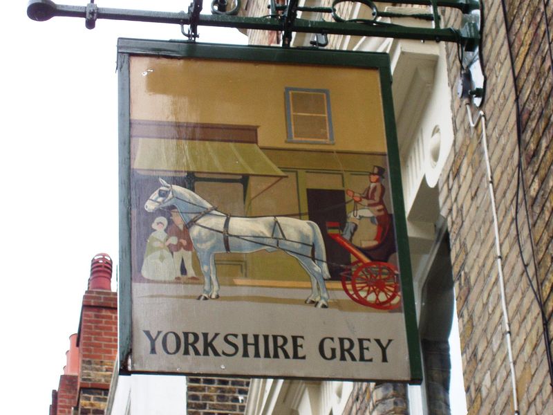 Yorkshire Grey W1 sign Nov 2016. (Pub, External, Sign). Published on 27-11-2016 