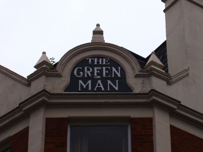 Green Man Fitzrovia-2 Jan 2022. (Pub, External, Sign). Published on 23-01-2022