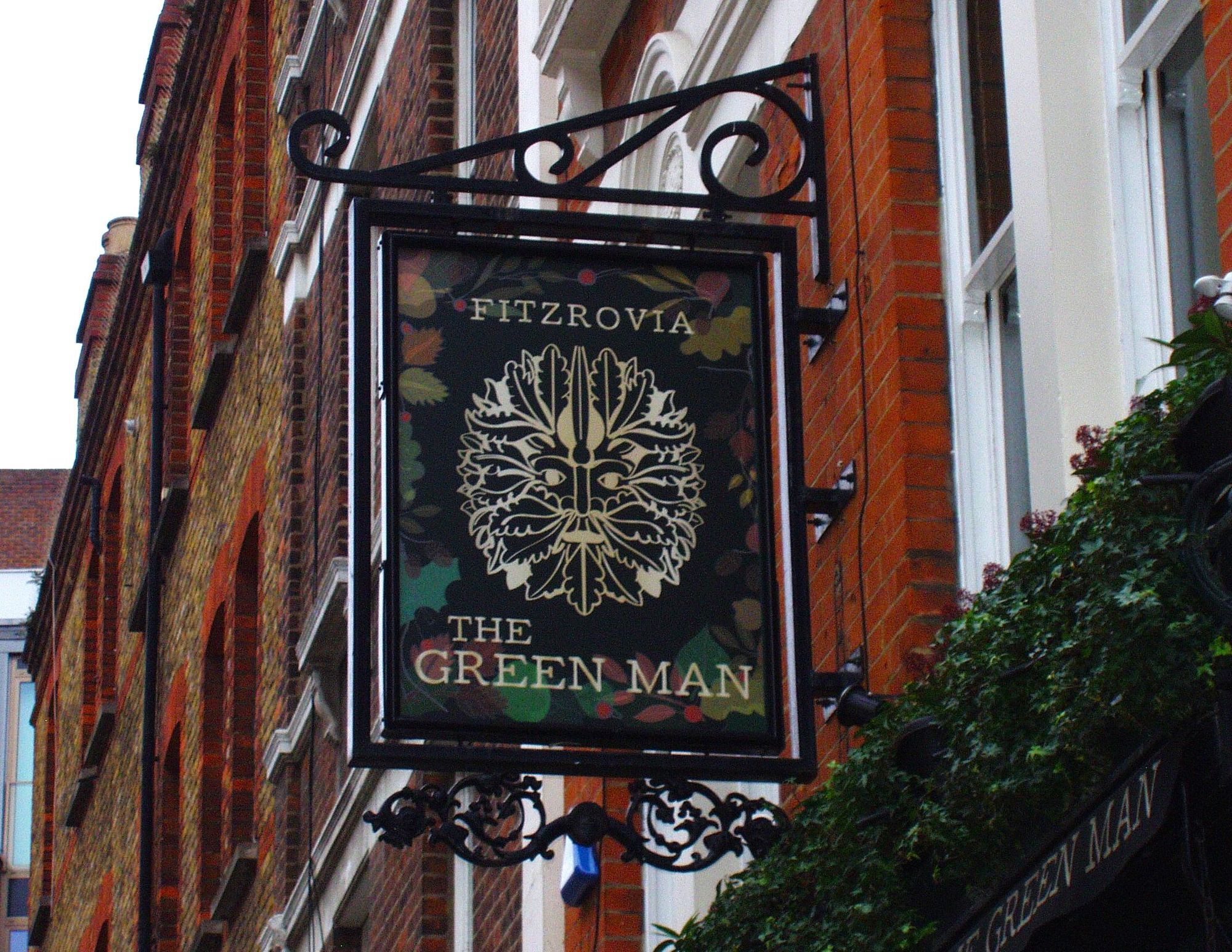 Green Man Fitzrovia-3 Jan 2022. (Pub, External, Sign). Published on 23-01-2022