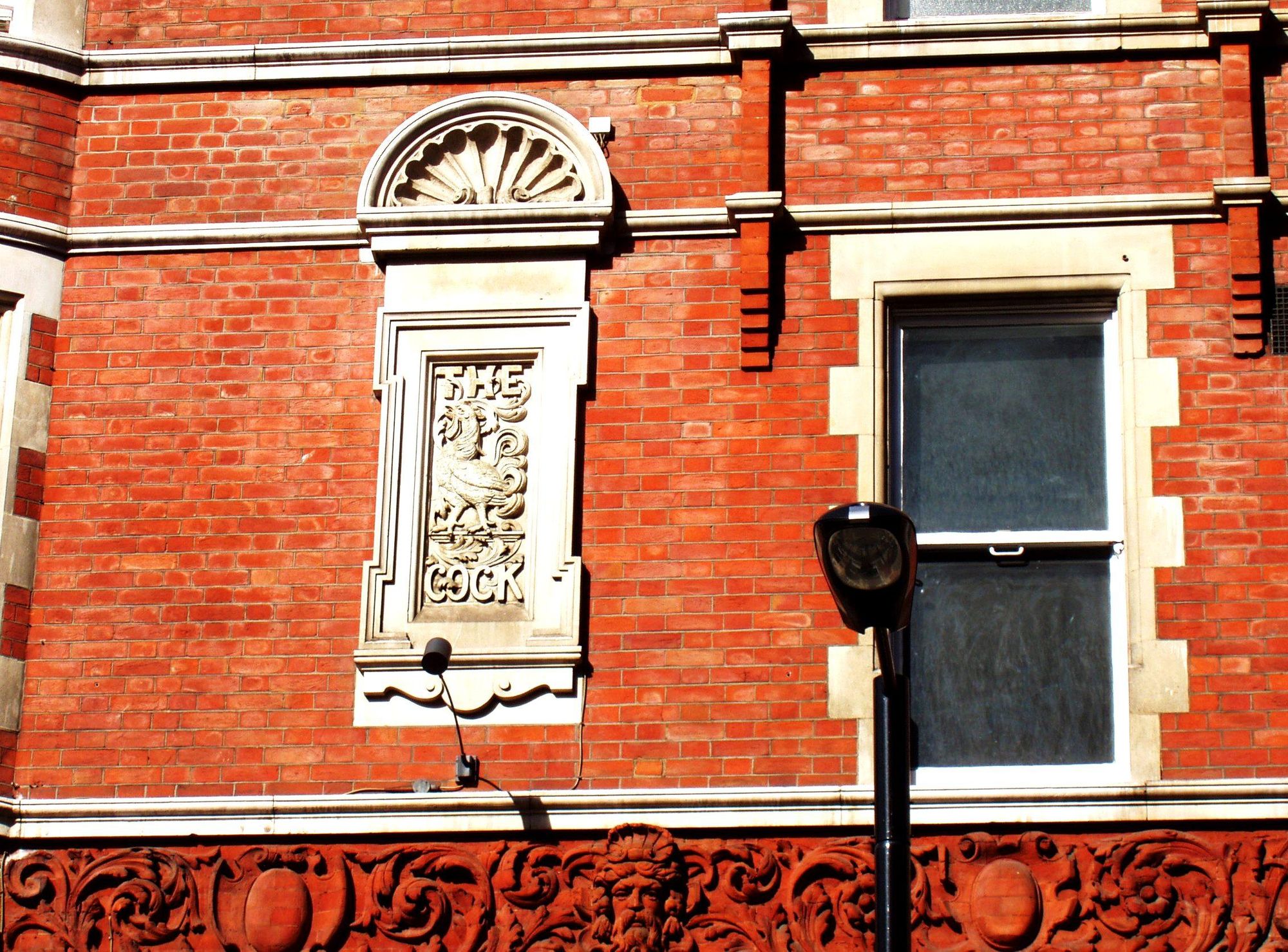 Cock W1 wall plaque July 2017. (Pub, External). Published on 30-07-2017