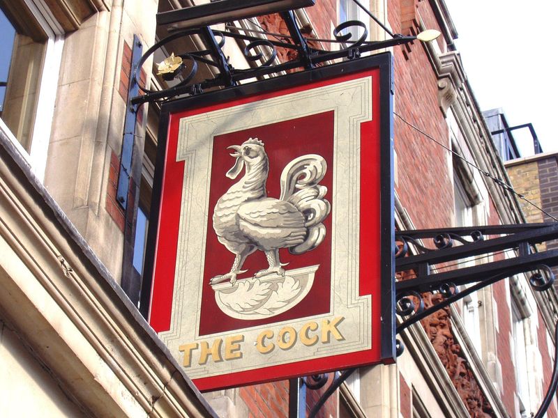 Cock W1 swingsign July 2017. (Pub, External, Sign). Published on 30-07-2017 