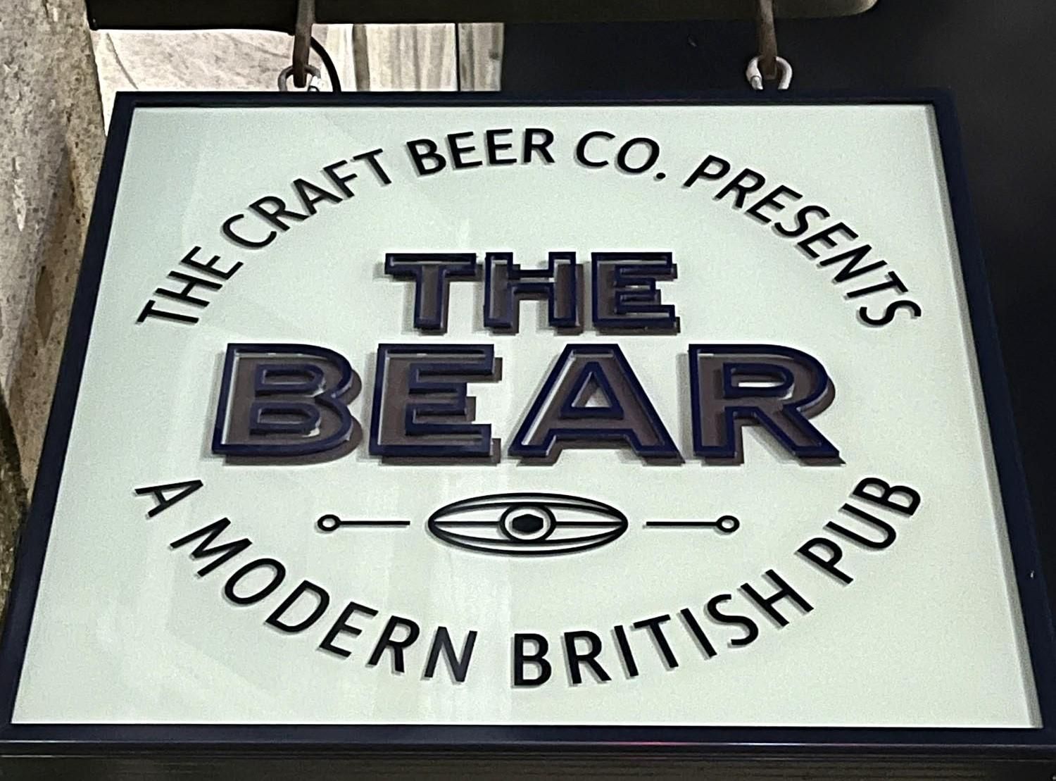 Bear sign W2 Dec 2022. (Pub, Sign). Published on 06-12-2022
