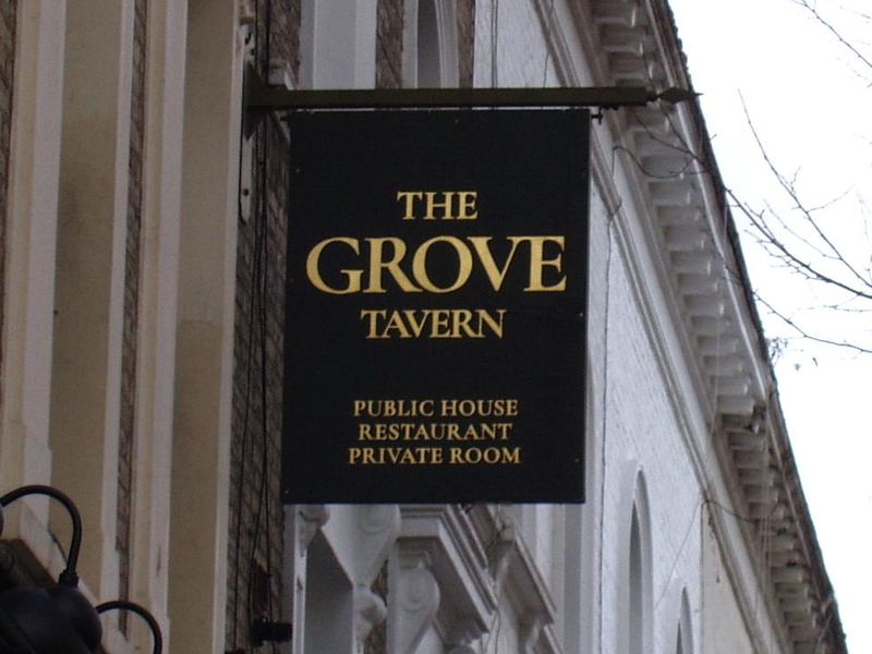 Grove Tavern-3 Jan 2024. (Pub, External, Sign). Published on 25-01-2024