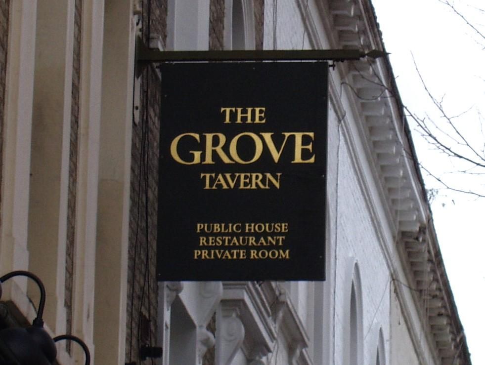 Grove Tavern-3 Jan 2024. (Pub, External, Sign). Published on 25-01-2024