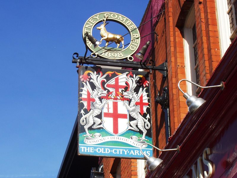 Old City Arms W6 sign. (Pub, External, Sign). Published on 14-03-2017 