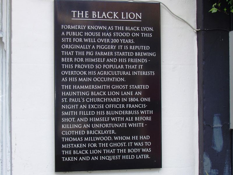 Black Lion W6-1. (Pub, External, Sign). Published on 18-03-2024 