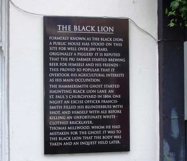 Black Lion history wall sign. (Pub, External, Sign). Published on 04-08-2013