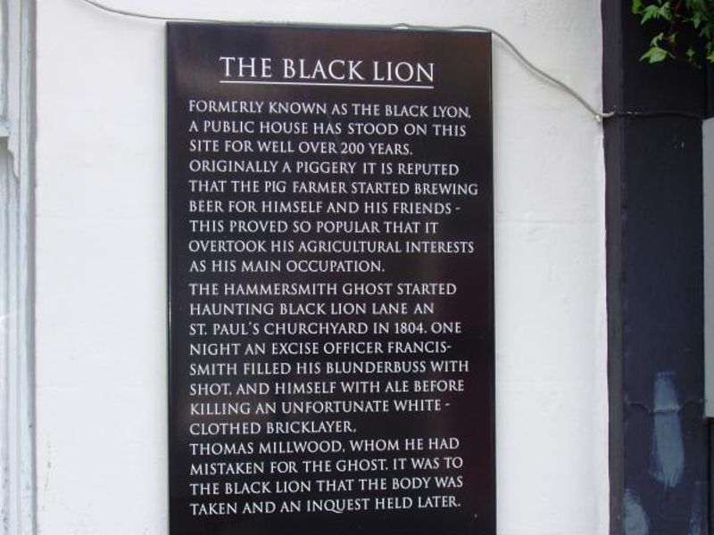 Black Lion history wall sign. (Pub, External, Sign). Published on 04-08-2013 
