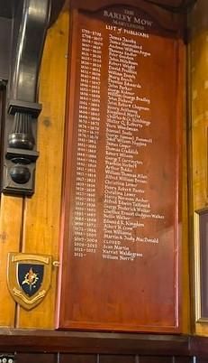 Barley Mow list of publicans. (Pub). Published on 21-09-2026