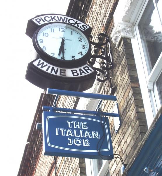 Italian Job W4 clock. (Pub, External, Sign). Published on 22-02-2015