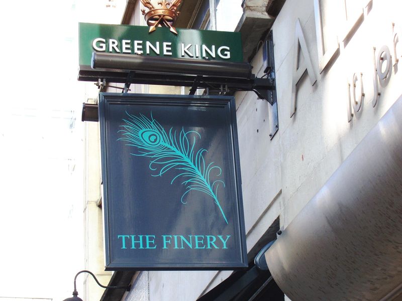 Finery W1 sign Aug 2017. (Pub, External, Sign). Published on 20-08-2017 