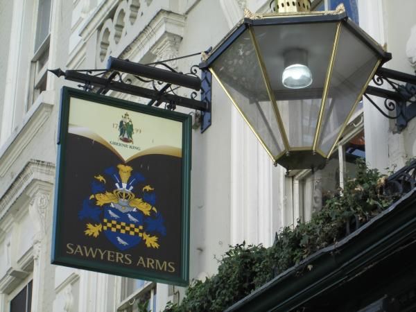 Sawyers Arms sign at 2013. (Sign). Published on 27-07-2013