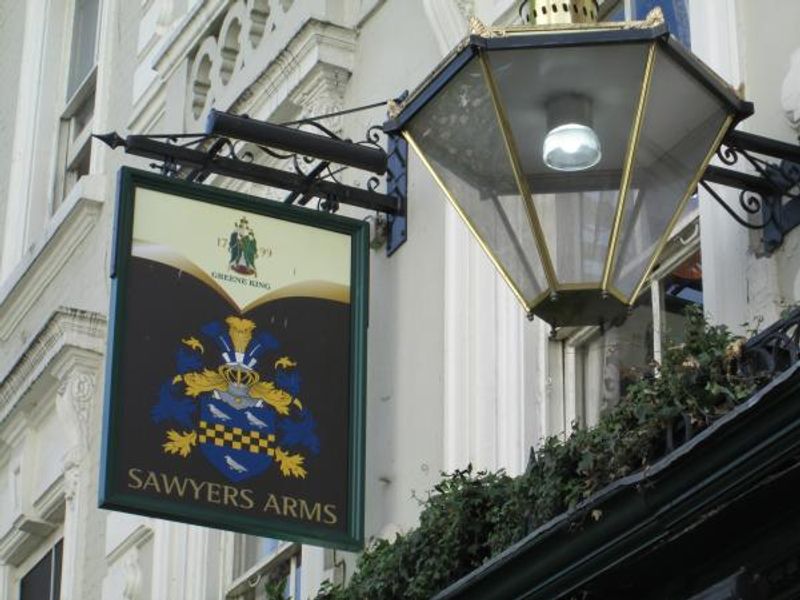 Sawyers Arms sign at 2013. (Sign). Published on 27-07-2013 