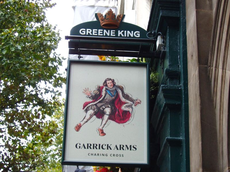 Garrick Arms sign Oct 2025. (Pub, External, Sign). Published on 12-10-2025 