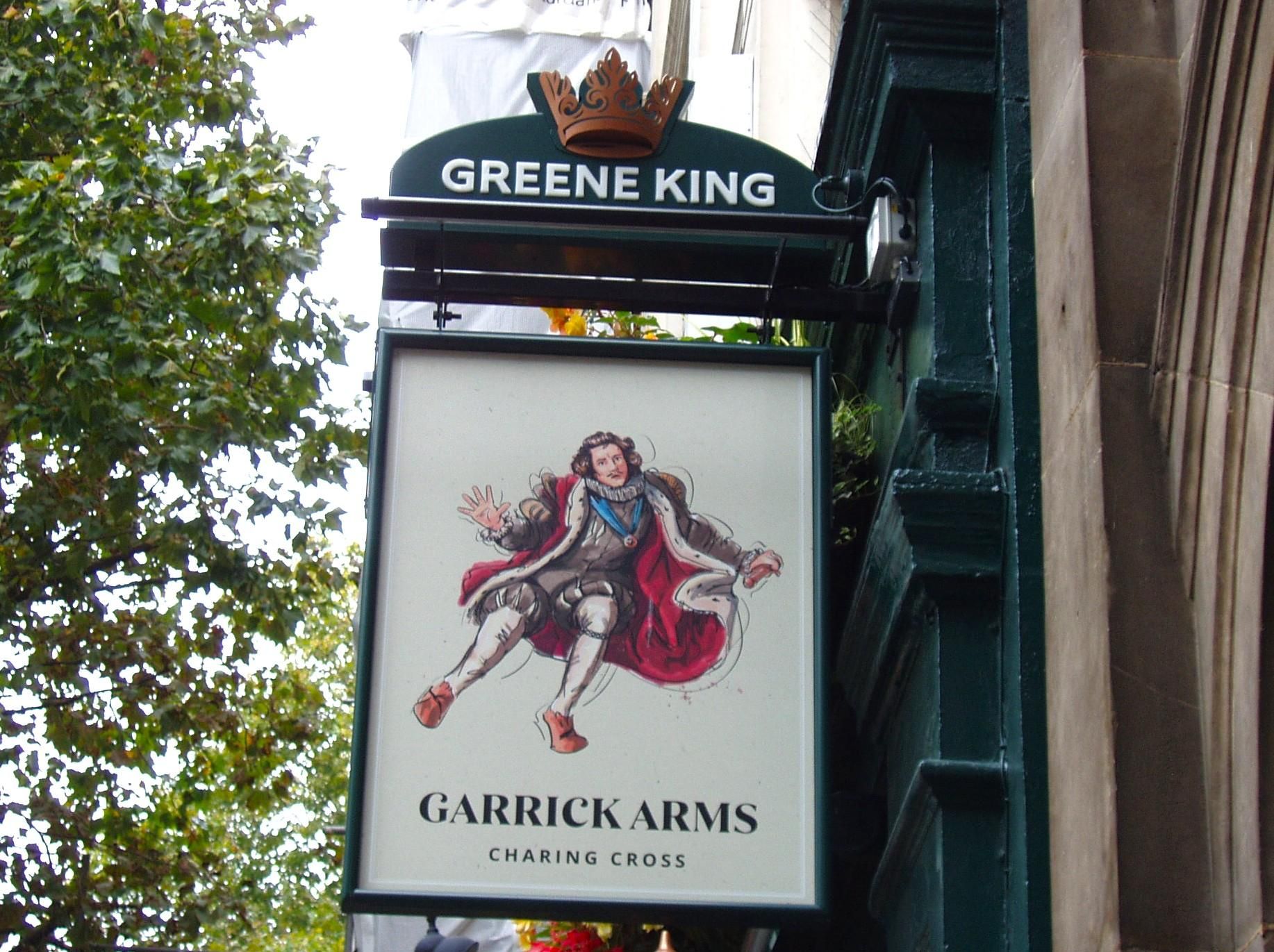 Garrick Arms sign Oct 2025. (Pub, External, Sign). Published on 12-10-2025