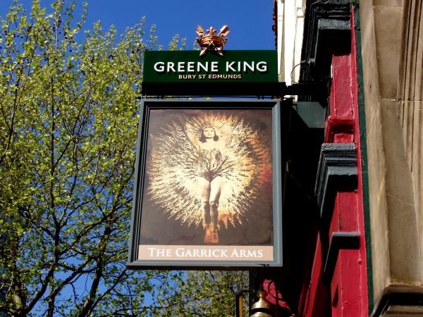 Garrick Arms sign. (Pub, External, Sign). Published on 29-04-2015