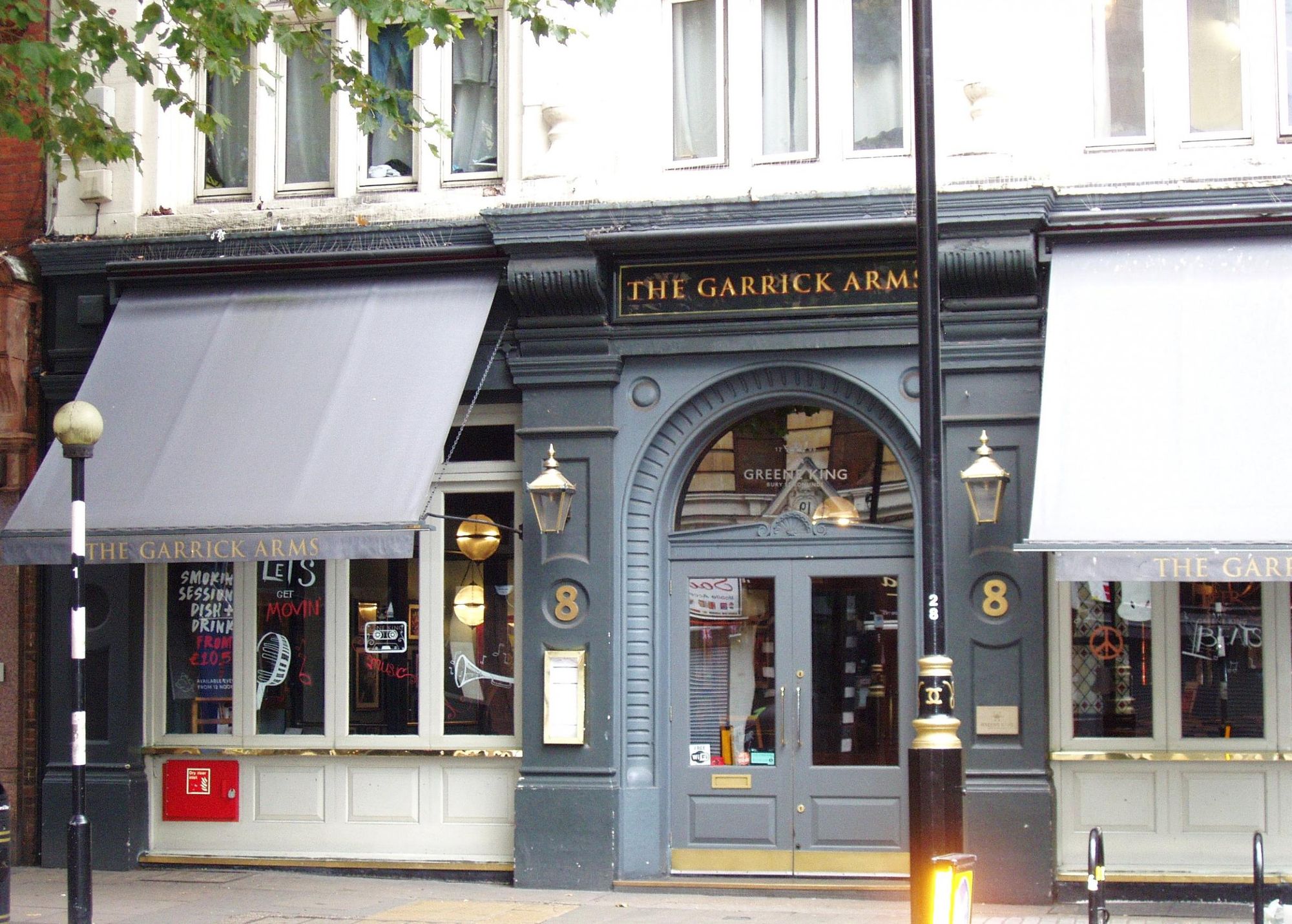 Garrick Arms WC2-1 Sep 2017. (Pub, External, Key). Published on 17-09-2017