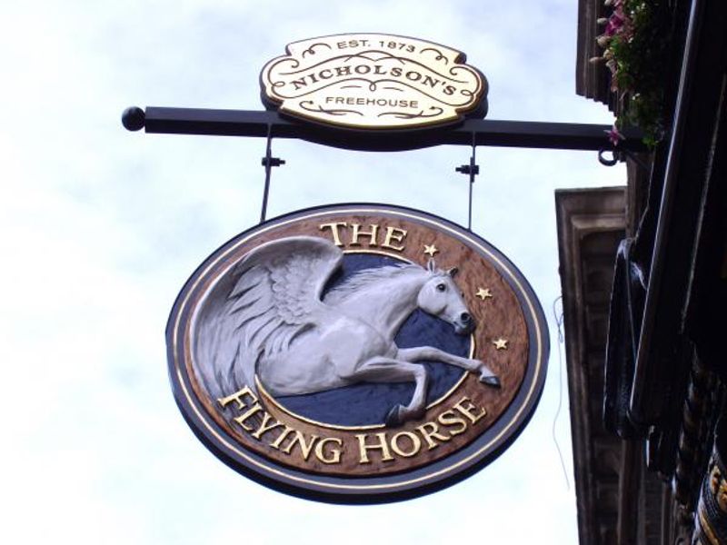 Flying Horse W1 sign Aug 2015. (Pub, External, Sign). Published on 02-08-2015