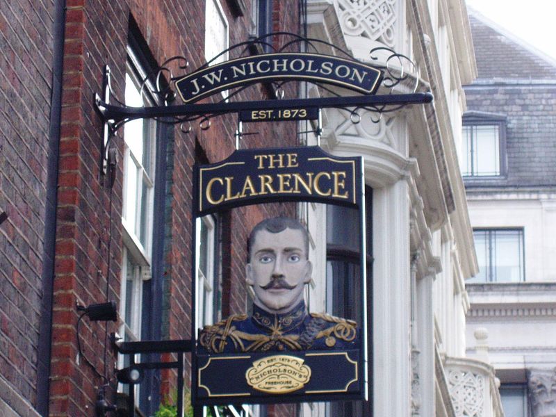 Clarence W1 sign Feb 2017. (Pub, External, Sign). Published on 05-02-2017 