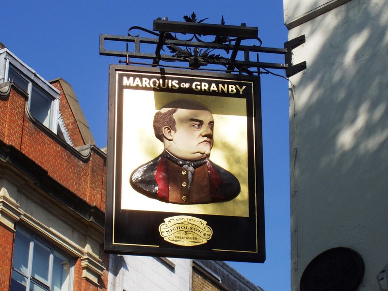 Marquis of Granby W1 sign May 2018. (Pub, External, Sign). Published on 20-05-2018