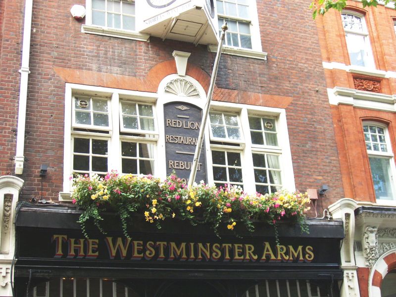 Westminster Arms frontage SW1 Oct 2017. (Pub, External). Published on 09-10-2017
