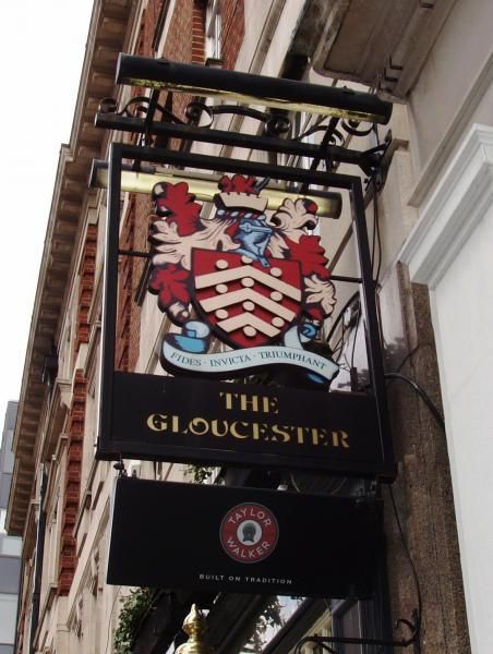 Gloucester SW1 sign. (Pub, External, Sign). Published on 08-03-2015