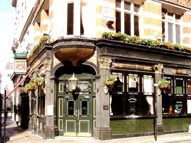 Leicester Arms W1-1 June 2017. (Pub, External, Key). Published on 05-06-2017