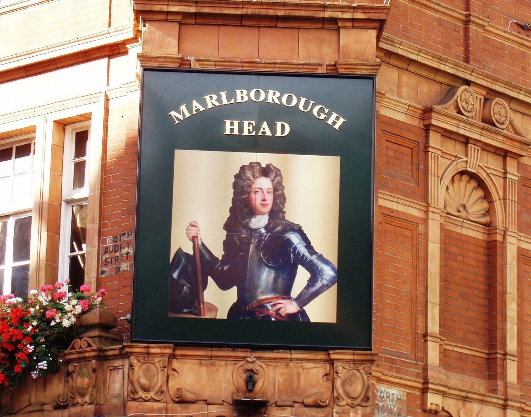 Marlborough Head W1K-plaque Aug 2017. (Pub, External, Sign). Published on 27-08-2017