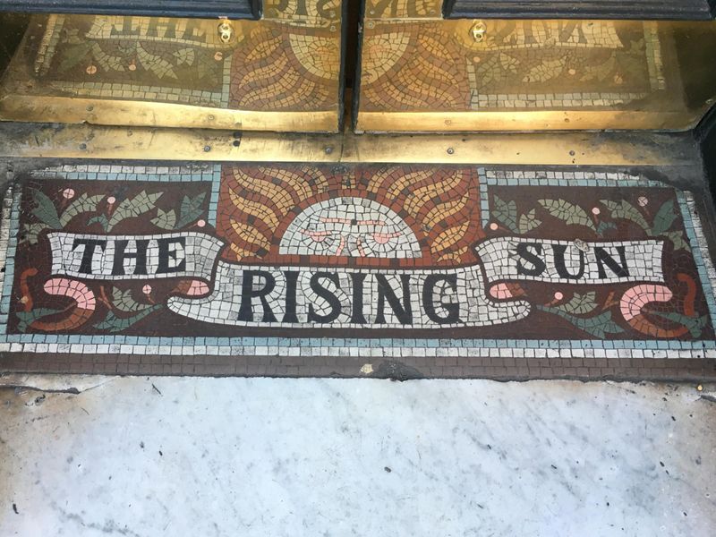 Rising Sun, Fitzrovia - Apr'17. (Pub, External, Sign). Published on 27-04-2017