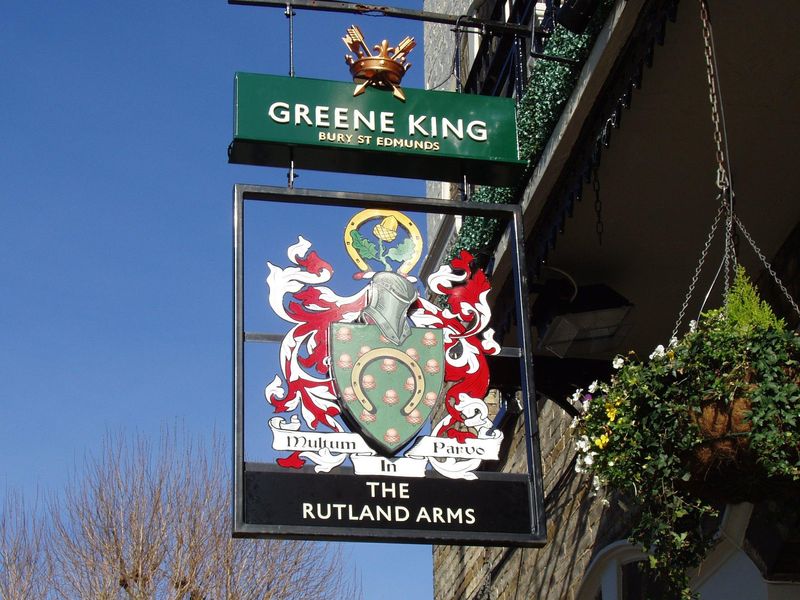 Rutland arms W6 sign. (Pub, External, Sign). Published on 14-03-2017 