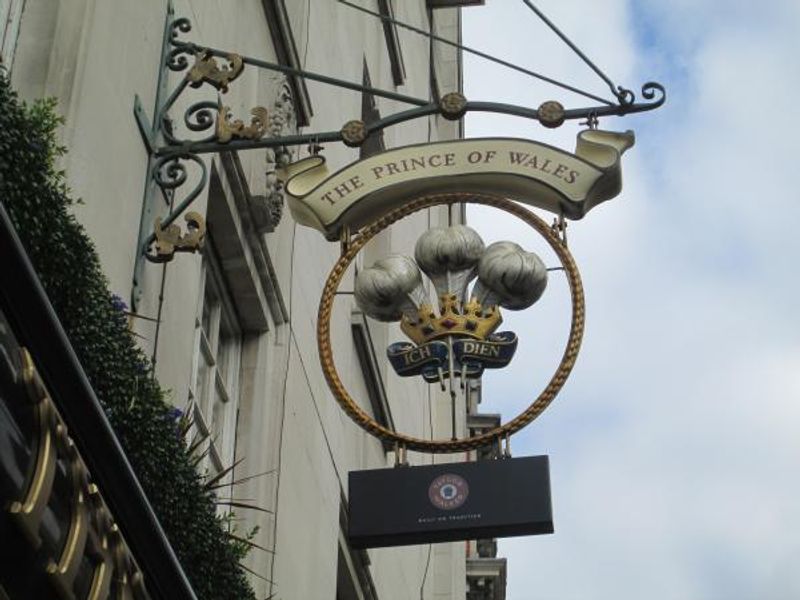 Prince of Wales old sign at May 2013. (Sign). Published on 04-08-2013 