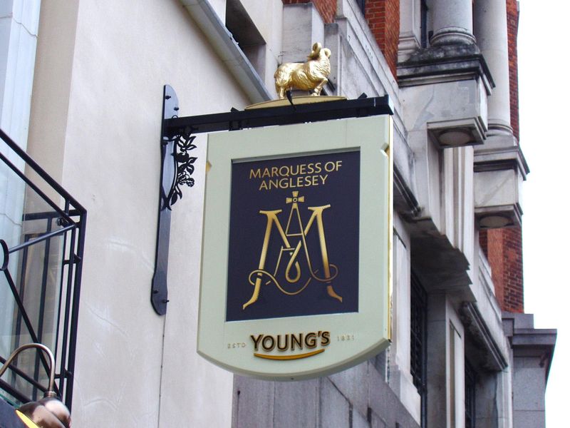 Marquess of Anglesey WC2 sign Dec 2024. (Pub, External, Sign). Published on 27-12-2024