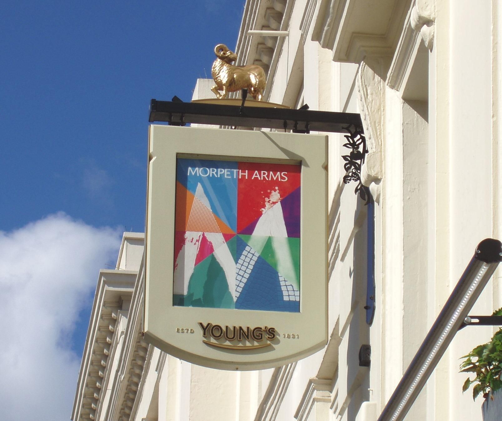 Morpeth Arms SW1-sign May 2017. (Pub, External, Sign). Published on 15-05-2017
