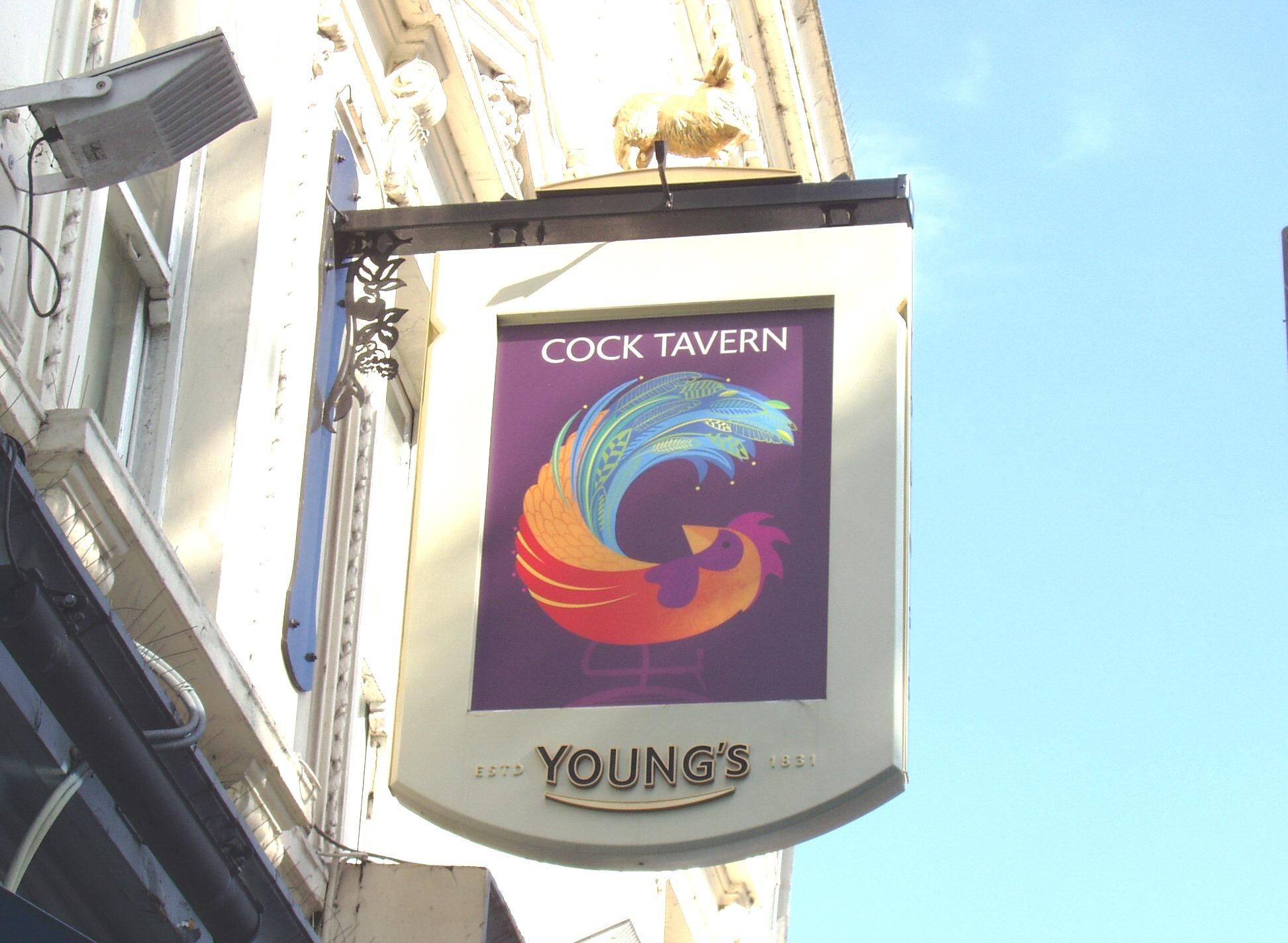Cock Tavern sign SW6 July 2017. (Pub, External, Sign). Published on 09-07-2017