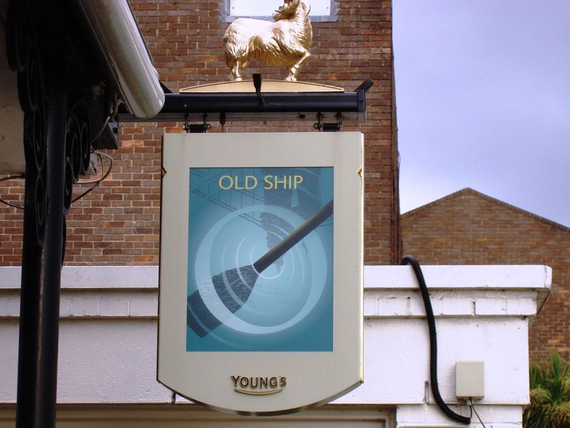 Old Ship W6 Oct 2016. (Pub, External, Sign). Published on 13-10-2016