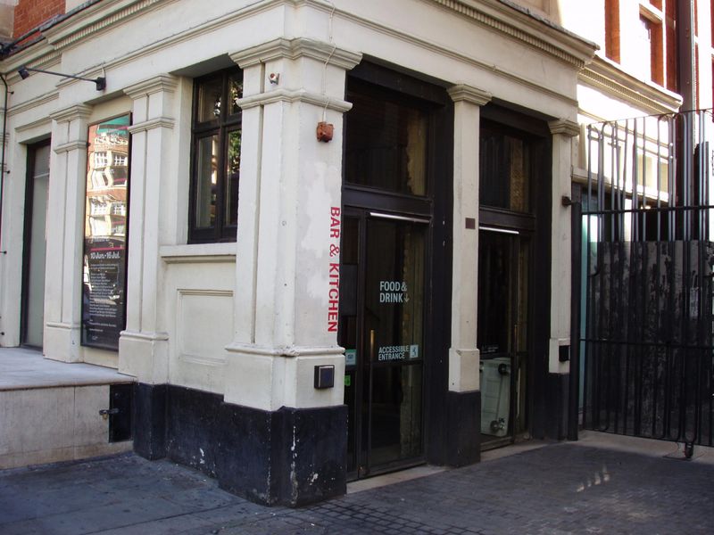 Royal Court bar street entrance. (Pub, External, Key). Published on 24-07-2022