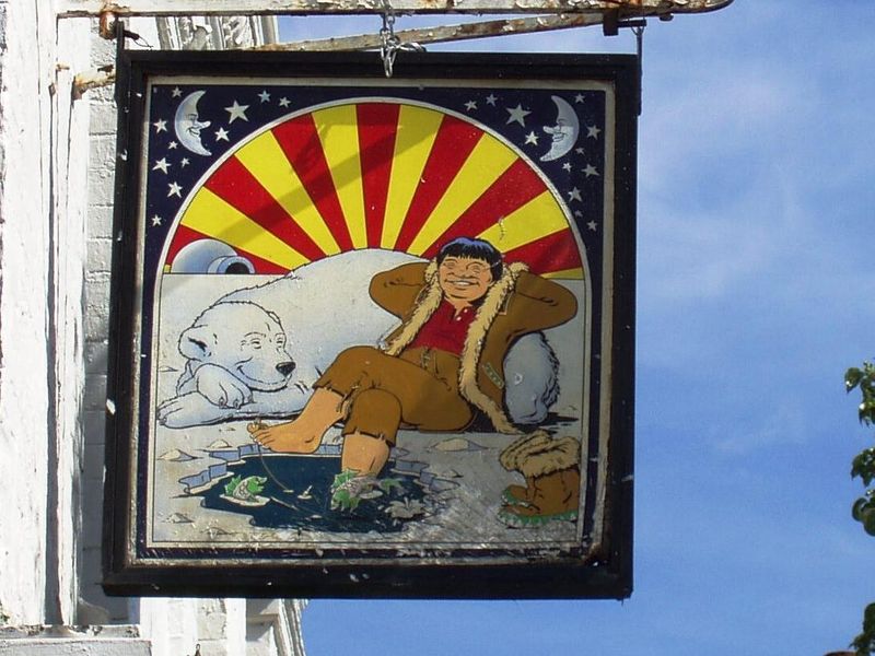 Chilled Eskimo sign. (Pub, External, Sign). Published on 17-03-2024