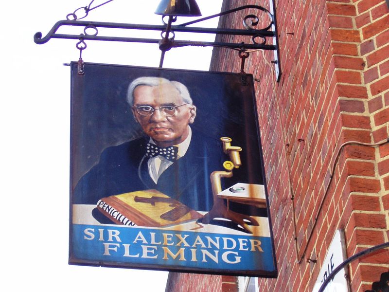 Sir A Fleming sign. (Pub, External, Sign). Published on 29-12-2016