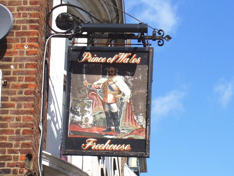 Prince of Wales SW1 sign May 2017. Published on 15-05-2017