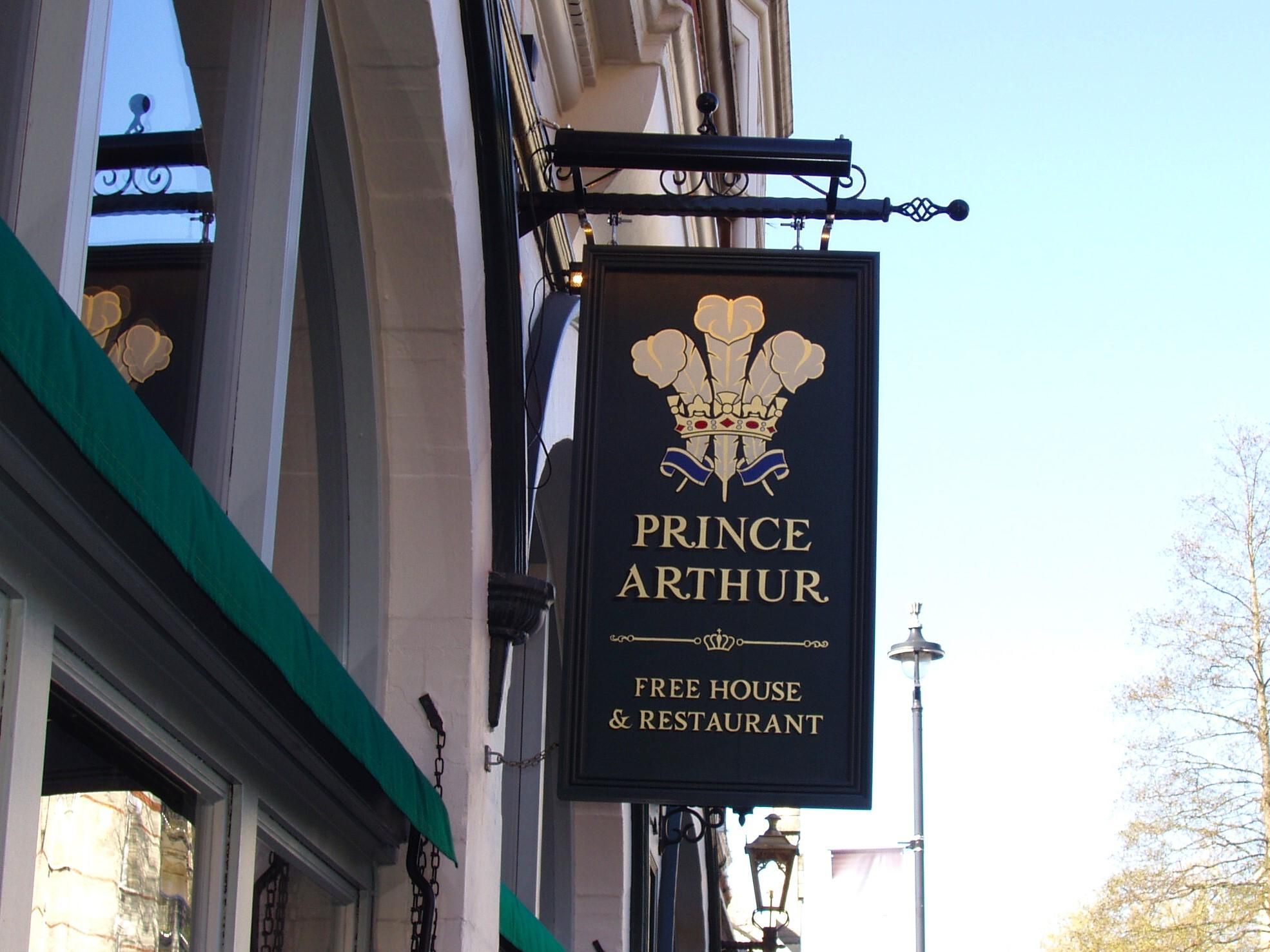 Prince Arthur-2 Apr 2025. (Pub, External, Sign). Published on 06-04-2025