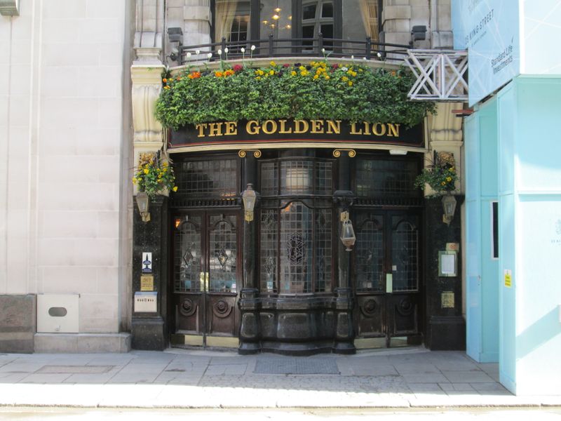 Golden Lion SW1. (Pub, External, Key). Published on 20-08-2014