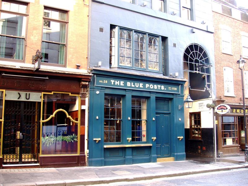 Blue Posts Rupert St.-2 Feb 2018. (Pub, External). Published on 25-02-2018